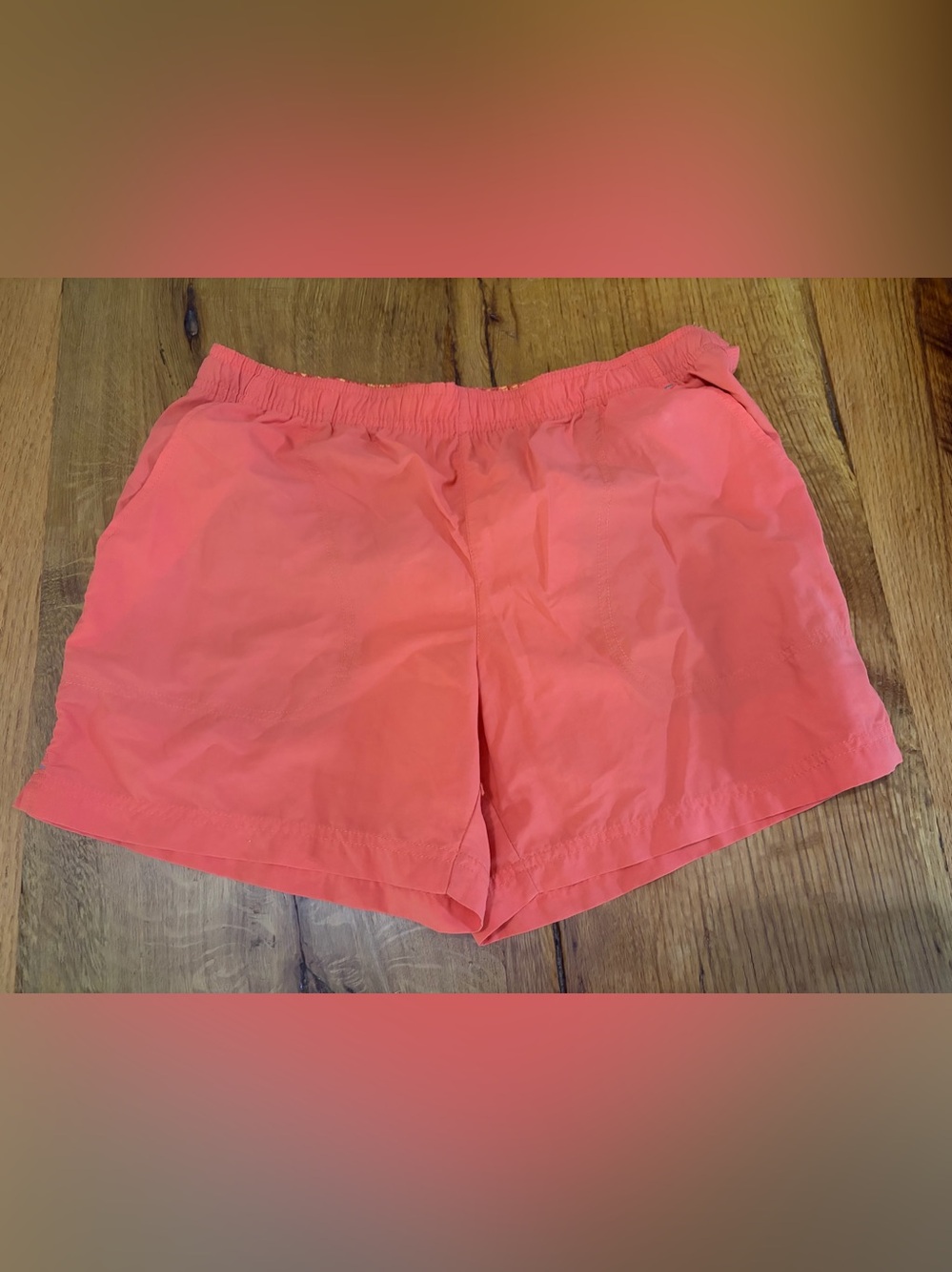Columbia Coral Elastic-Waist with Tie Shorts, Size Medium